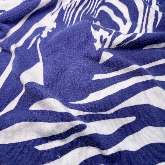 Tori Richard ALTERED Blue Zebra Print Women's Dress - Picture 16 of 16